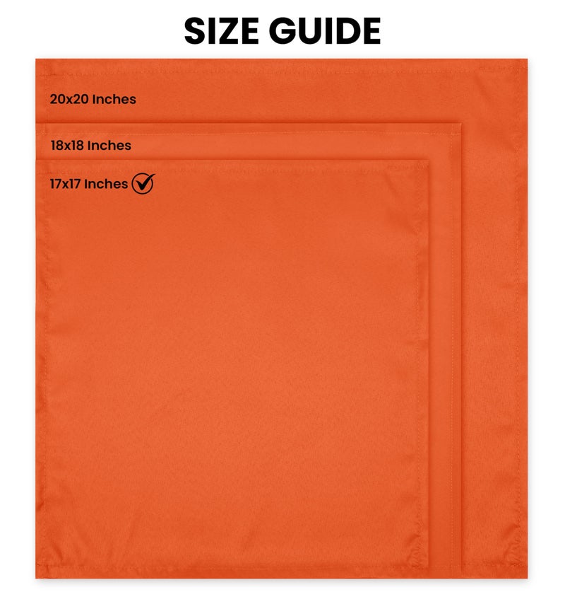 Utopia Home [24 Pack, Orange] Cloth Napkins 17x17 Inches, 100% Polyester Hemmed Edges, Washable and Reusable Ideal for Halloween, Thanksgiving, Parties, Weddings and Dinners - Image 3